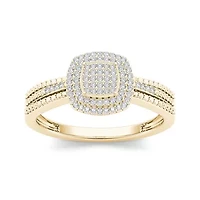 1/5 CT. T.W. Diamond 10K Yellow Gold Engagement Ring
