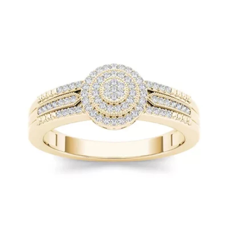 1/5 CT. T.W. Diamond 10K Yellow Gold Engagement Ring