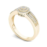 1/5 CT. T.W. Diamond 10K Yellow Gold Engagement Ring