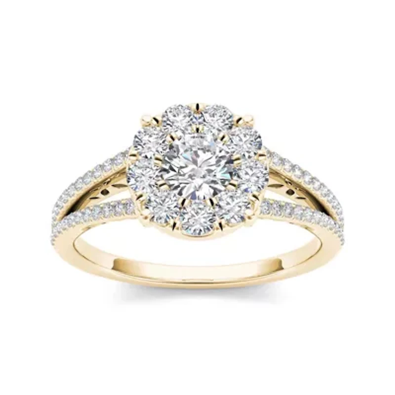 CT.T.W. Natural Diamond 10K Yellow Gold Engagement Ring