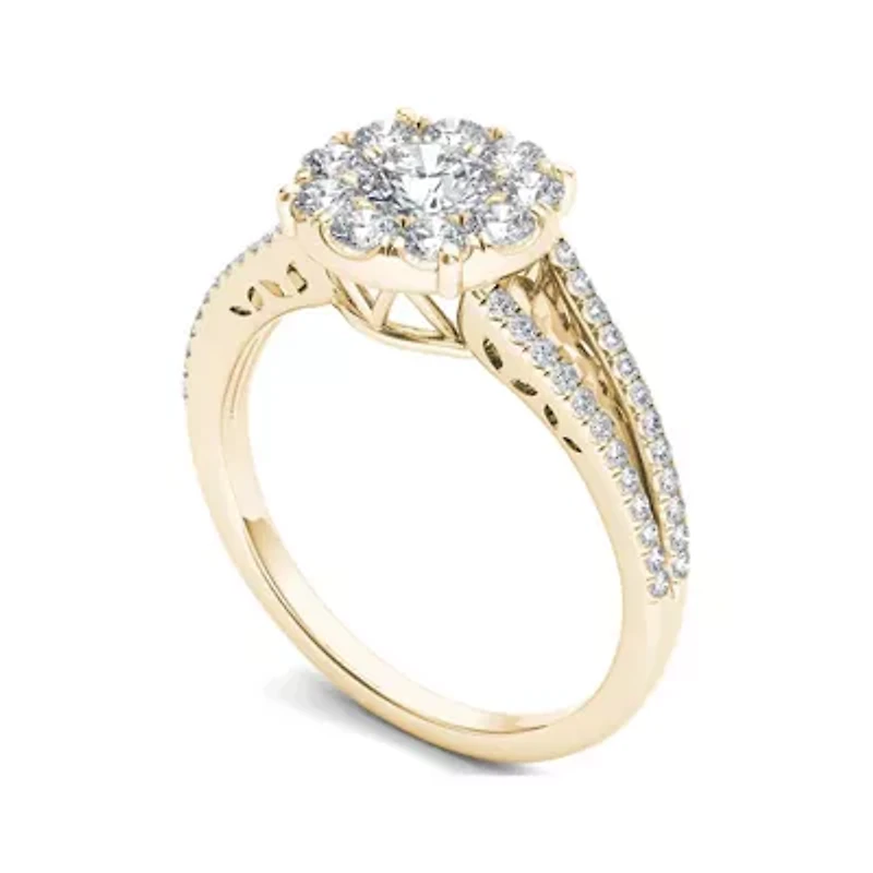 CT.T.W. Natural Diamond 10K Yellow Gold Engagement Ring