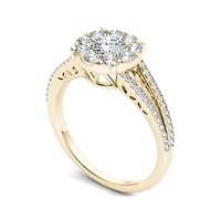 CT.T.W. Natural Diamond 10K Yellow Gold Engagement Ring
