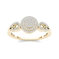 1/5 CT.T.W. Natural Diamond 10K Yellow Gold Infinity Engagement Ring