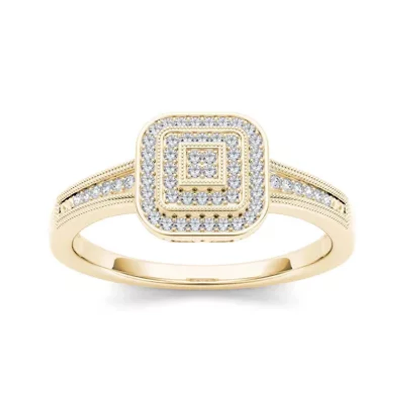 1/6 CT.T.W. Natural Diamond 10K Yellow Gold Engagement Ring