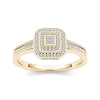 1/6 CT.T.W. Natural Diamond 10K Yellow Gold Engagement Ring