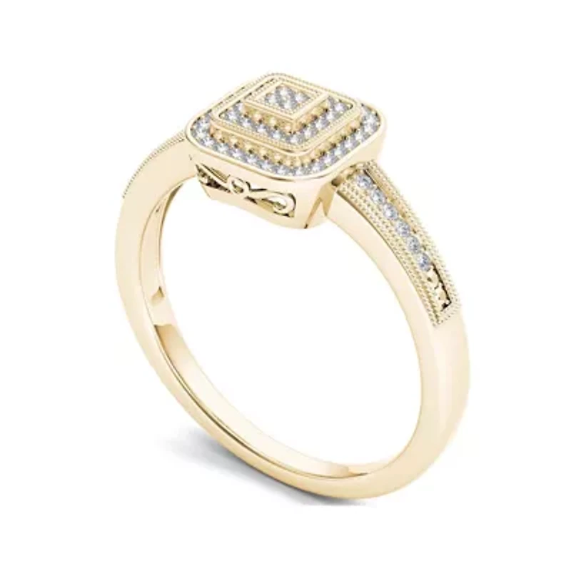 1/6 CT.T.W. Natural Diamond 10K Yellow Gold Engagement Ring
