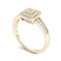 1/6 CT.T.W. Natural Diamond 10K Yellow Gold Engagement Ring
