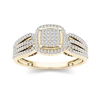 1/3 CT.T.W. Natural Diamond 10K Yellow Gold Engagement Ring