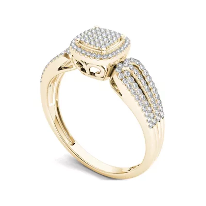 1/3 CT.T.W. Natural Diamond 10K Yellow Gold Engagement Ring