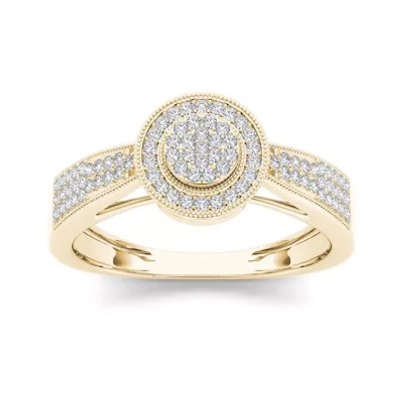 1/4 CT.T.W. Natural Diamond 10K Yellow Gold Engagement Ring
