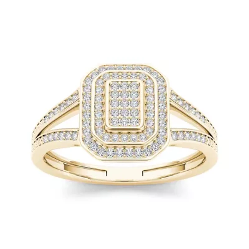 1/4 CT.T.W. Natural Diamond 10K Yellow Gold Engagement Ring