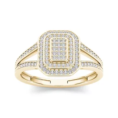 1/4 CT.T.W. Natural Diamond 10K Yellow Gold Engagement Ring