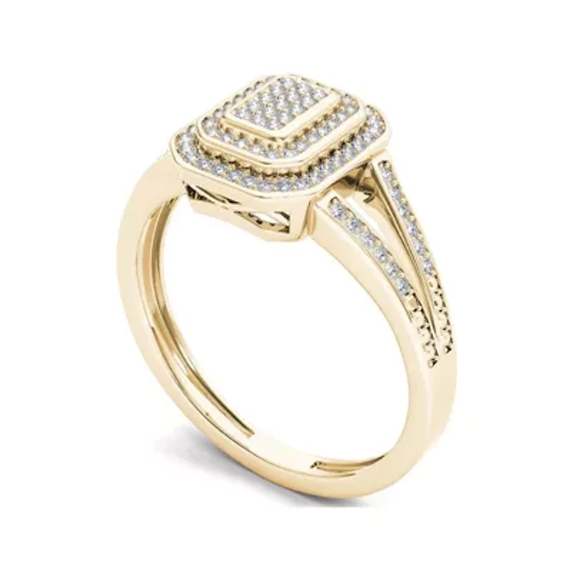 1/4 CT.T.W. Natural Diamond 10K Yellow Gold Engagement Ring