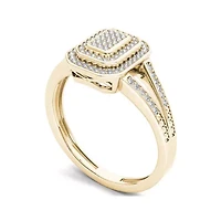 1/4 CT.T.W. Natural Diamond 10K Yellow Gold Engagement Ring
