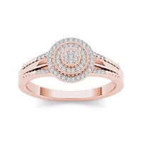 1/6 CT.T.W. Natural Diamond 10K Rose Gold Engagement Ring