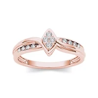 1/10 CT.T.W. Natural Diamond 10K Rose Gold Engagement Ring