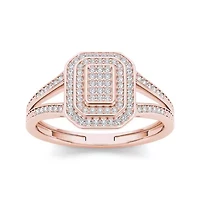 1/4 CT.T.W. Natural Diamond 10K Rose Gold Engagement Ring