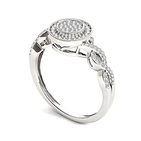 1/5 CT.T.W. Natural Diamond 10K White Gold Engagement Ring