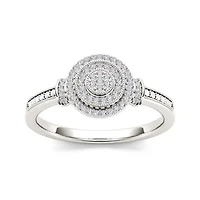 1/6 CT.T.W. Natural Diamond 10K White Gold Engagement Ring