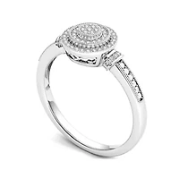 1/6 CT.T.W. Natural Diamond 10K White Gold Engagement Ring