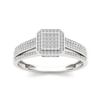 1/4 CT.T.W. Natural Diamond 10K White Gold Engagement Ring
