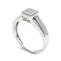 1/4 CT.T.W. Natural Diamond 10K White Gold Engagement Ring