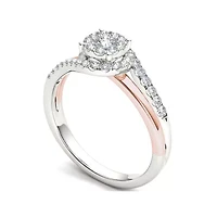 1/2 CT.T.W. Natural Diamond 10K Two-Tone Gold Engagement Ring