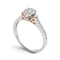 1/3 CT.T.W. Natural Diamond 10K Two-Tone Gold Engagement Ring