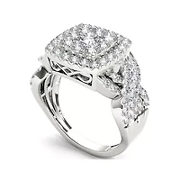 2 CT.T.W. Natural Diamond 10K White Gold Engagement Ring