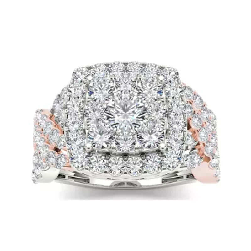 2 CT.T.W. Natural Diamond 10K Two-Tone Gold Engagement Ring