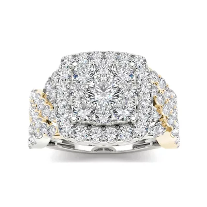 2 CT.T.W. Natural Diamond 10K Two-Tone Gold Engagement Ring