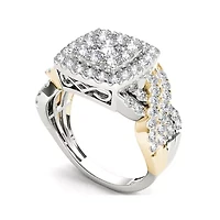 2 CT.T.W. Natural Diamond 10K Two-Tone Gold Engagement Ring