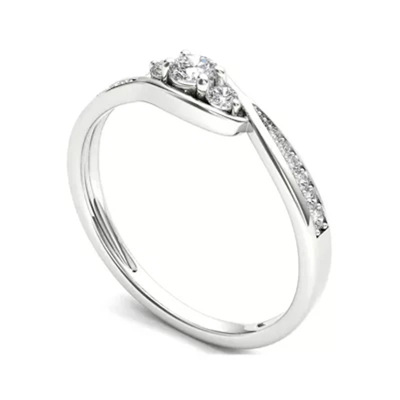 1/ CT.T.W. Natural Diamond 10K Gold 3-Stone Engagement Ring