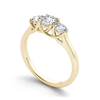 1 1/4 CT.T.W. Natural Diamond 14K Yellow Gold 3-Stone Engagement Ring