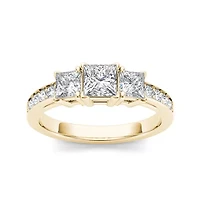 2 CT. T.W. Diamond 14K Yellow Gold 3-Stone Engagement Ring