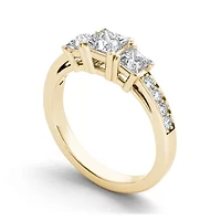 2 CT. T.W. Diamond 14K Yellow Gold 3-Stone Engagement Ring