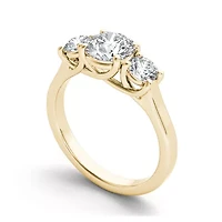 1 1/2 CT. T.W. Diamond 14K Yellow Gold 3-Stone Engagement Ring