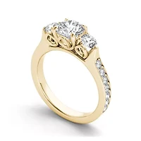 2 CT. T.W. Diamond 14K Yellow Gold 3-Stone Engagement Ring
