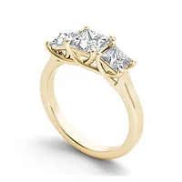 2 CT.T.W. Natural Diamond 14K Yellow Gold 3-Stone Engagement Ring