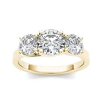 2 CT. T.W. Diamond 14K Yellow Gold 3-Stone Engagement Ring