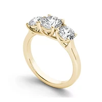 2 CT. T.W. Diamond 14K Yellow Gold 3-Stone Engagement Ring