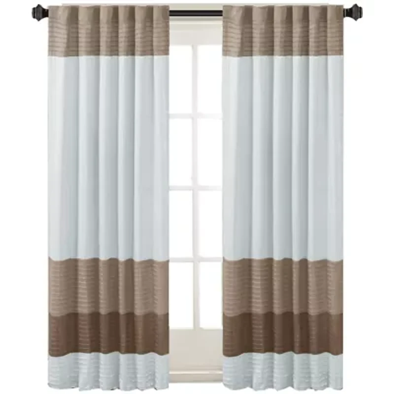 Madison Park Tradewinds 50"W X 84"L Rod Pocket Back Tab Energy Saving Light-Filtering Single Curtain Panel