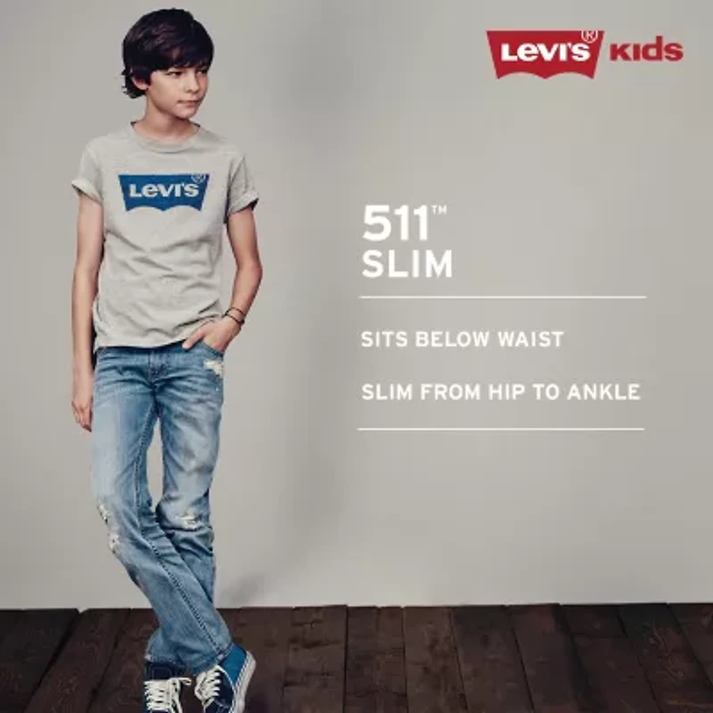Levi's® Big Kid Boys Adjustable Waist Mid Rise 511™ Slim Fit Jean