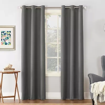 Sun Zero Cooper Grommet Top Energy Saving Light-Filtering Single Curtain Panel