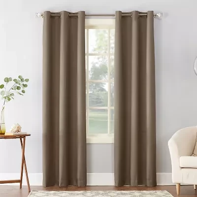 Sun Zero Cooper Grommet Top Energy Saving Light-Filtering Single Curtain Panel