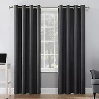 Sun Zero Duran Grommet Top Energy Saving 100% Blackout Single Curtain Panel