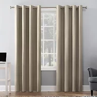 Sun Zero Duran Grommet Top Energy Saving 100% Blackout Single Curtain Panel