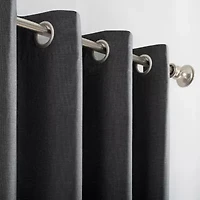 Sun Zero Duran Grommet Top Energy Saving 100% Blackout Single Curtain Panel