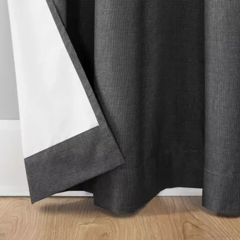 Sun Zero Duran Grommet Top Energy Saving 100% Blackout Single Curtain Panel