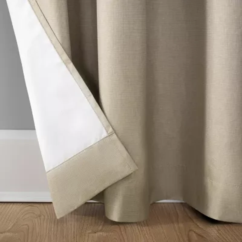 Sun Zero Duran Grommet Top Energy Saving 100% Blackout Single Curtain Panel
